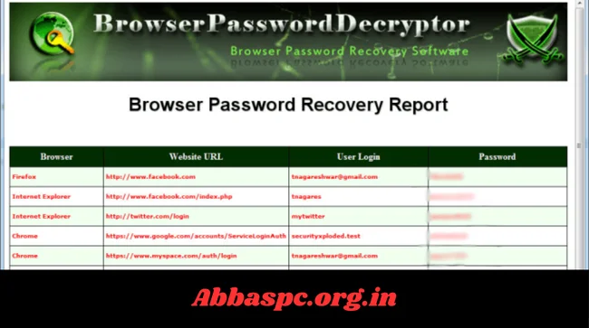 Browser Password Decryptor