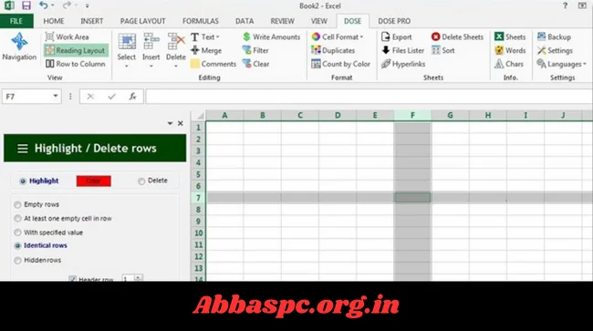 Dose for Excel