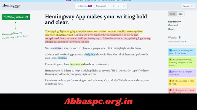 Hemingway Editor