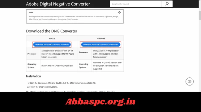 Adobe DNG Converter